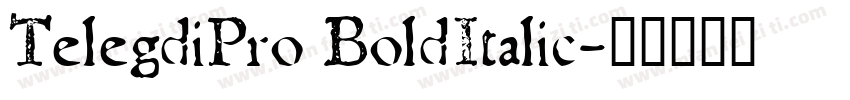 TelegdiPro BoldItalic字体转换